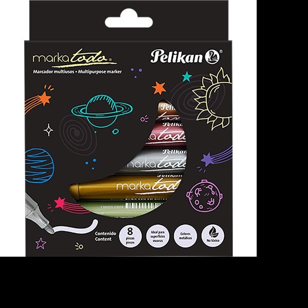 MARCADOR GRUESO MARKATODO MET. PELKAN CAJA C8 SURT. C48